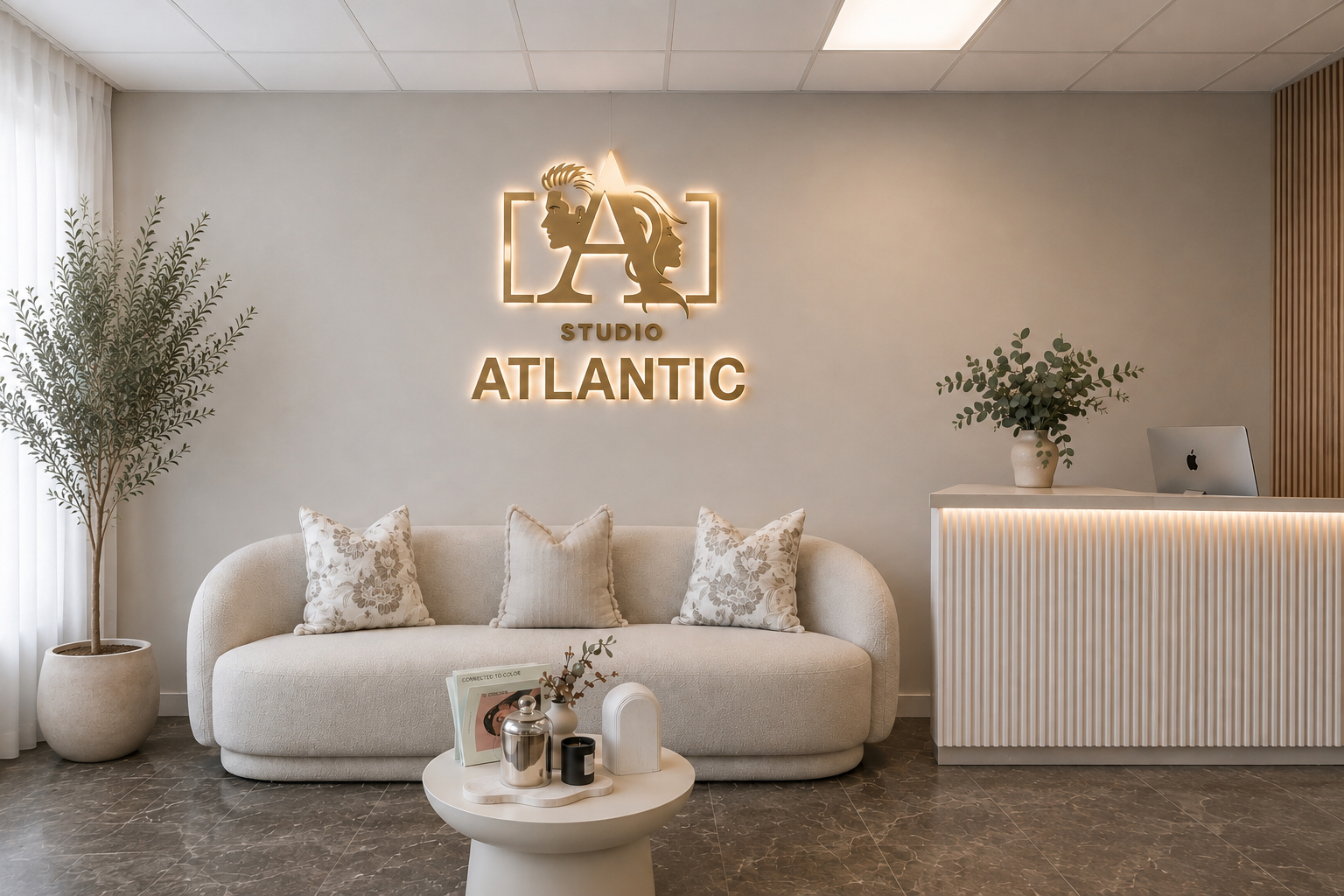 Receptionen hos Studio Atlantic i Västra Frölunda